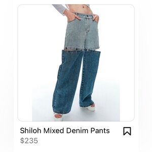 Mixed denim pants, never worn
